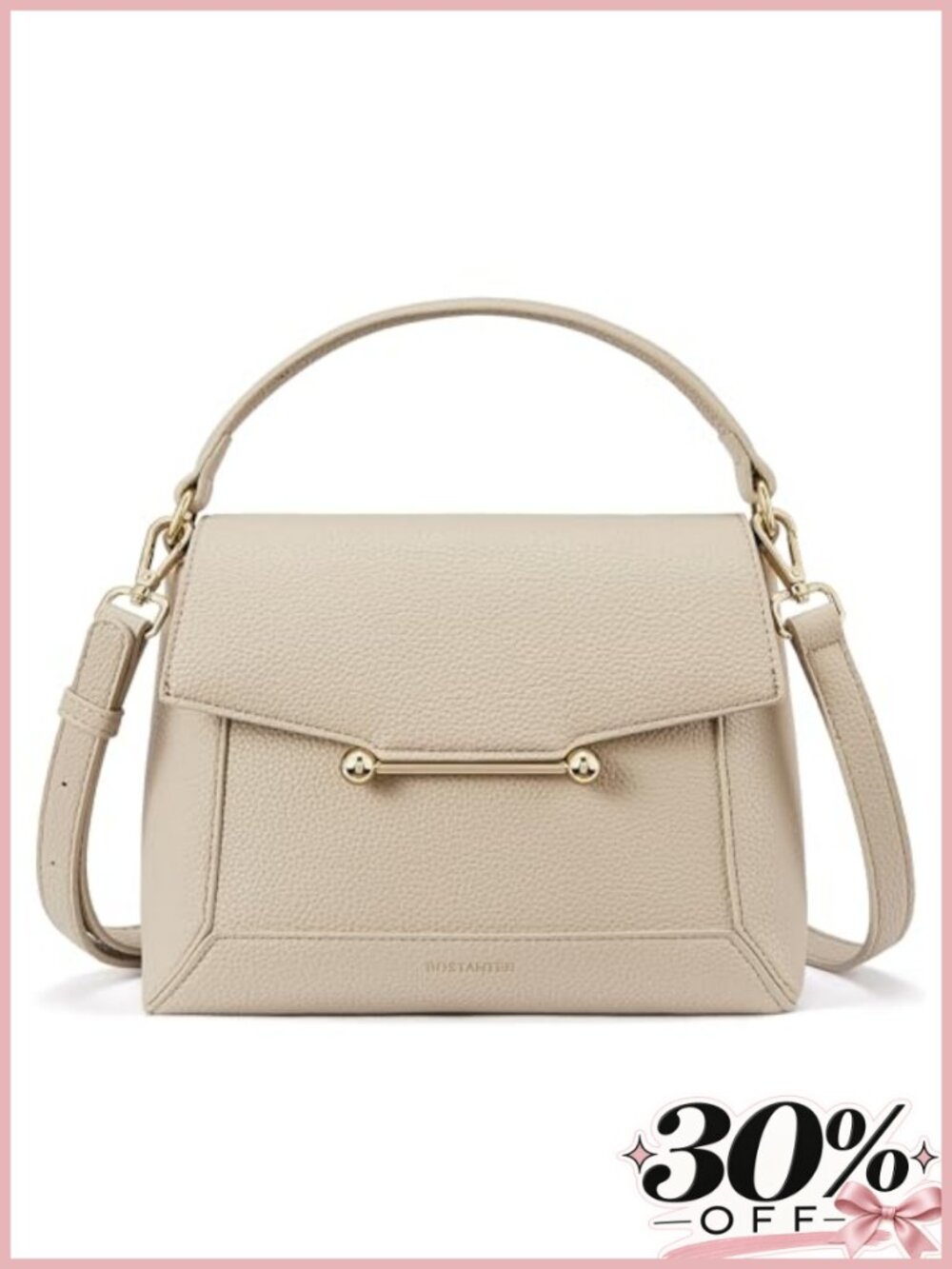 Vegan Leather Crossbody Bag Small Shoulder Purse Adjustable Strap